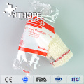 Brown Color elastic cotton spandex Crepe bandage with CE FDA ISO